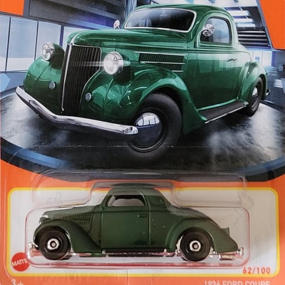 2023 MATCHBOX, 1936 FORD COUPE, MINT IN THE PACKAGE!!!